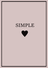 SIMPLE HEART =black rosepurple=
