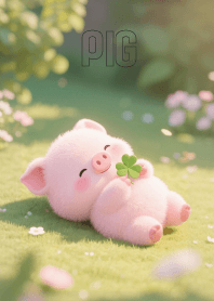 Lovely Pig In Clover
