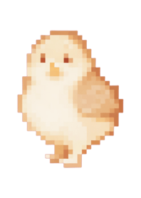 Chick Pixel Art Theme  Green 04