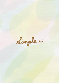 Watercolor spread green yellow Japan