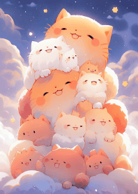 Cute cats stack up 10