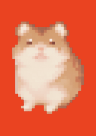 Hamster Pixel Art Theme  Red 03