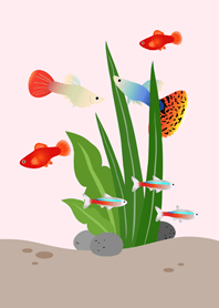 Virtual fish tank!(peach powder)