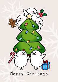 ประทับตราขี้เกียจคริสต์มาส!(สีเบจ)