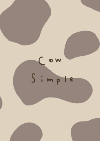 カウ柄。牛。ベージュブラウン。