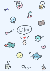 Finger Heart2 blue15_2