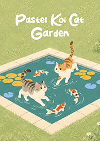 Pastel Koi Cat Garden