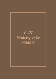 birthday color - June 21
