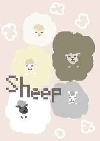 Pixel Art animal --- sheep 3