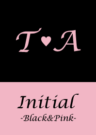 Initial "T&A" -Black&Pink-