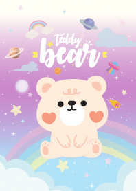 Teddy Bear Rainbow Galaxy Blue Hawaii
