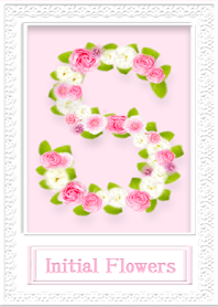 Initial S / Pink Rose