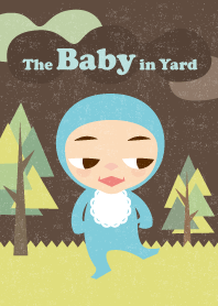 The baby in Yard with friends for theme