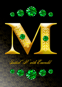 Initial"M" with EMERALD