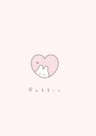 うさぎとハート。ぴんく