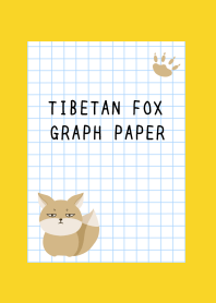 TIBETAN FOX GRAPH PAPER-YELLOW-RED
