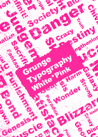 Grunge Typography White&Pink