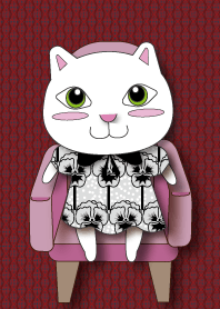 Fashionable cat in fall