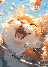 療癒您的心❤15 貓咪在開心玩水