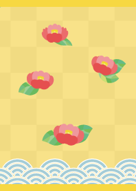 Cute winter camellia yellow