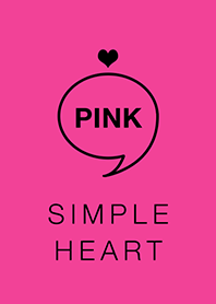 PINK Black Simple Heart