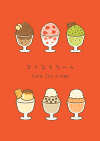 Delicious Cool ice cream(sunset orange)