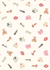 Cute accessories beige x dull pink