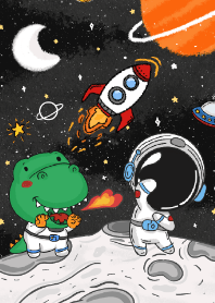 Little Dino vs Astronaut