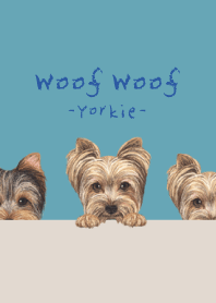 Woof Woof - Yorkie - TURQUOISE BLUE