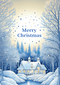 Snow house in the forest