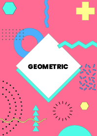 Geometric Flat Happy Pink