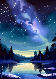 Beautiful starry night view#2380