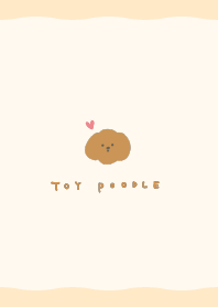 Simple Toy poodle / Beige & brown