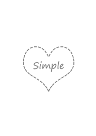 Simple dotted love heart - white