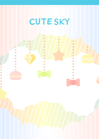 cloud and ornament on sky blue2