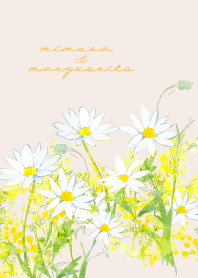mimosa&marguerite  -beige pink-