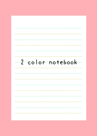 2 COLOR NOTEBOOKj-LB&YEL GR-PINK RED