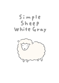 Simple sheep white gray.