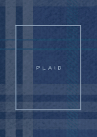Plaid Standard 01  - ivory & navy 02