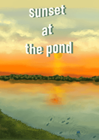 sunset at the pond