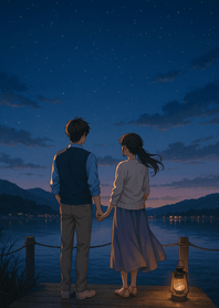 Starlit Lakeshore Quiet Night