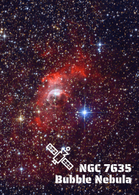 NGC 7635 バブル星雲と銀河