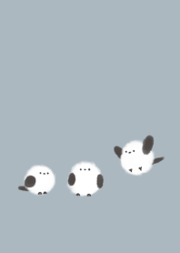 A lot of small long-tailed tit. Greige.