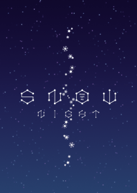 snowy night sky