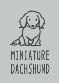 Doodle dog -Dachshund- SKY GRAY