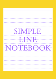 SIMPLE PURPLE LINE NOTEBOOK-YELLOW-RED