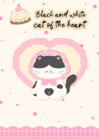 Black and white cat of the heart3
