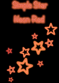 Simple Star Neon Red
