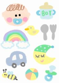 ...男の子の赤ちゃん...(ホワイト）