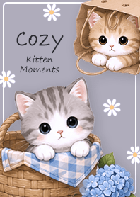 purple Fluffy Kittens and H...